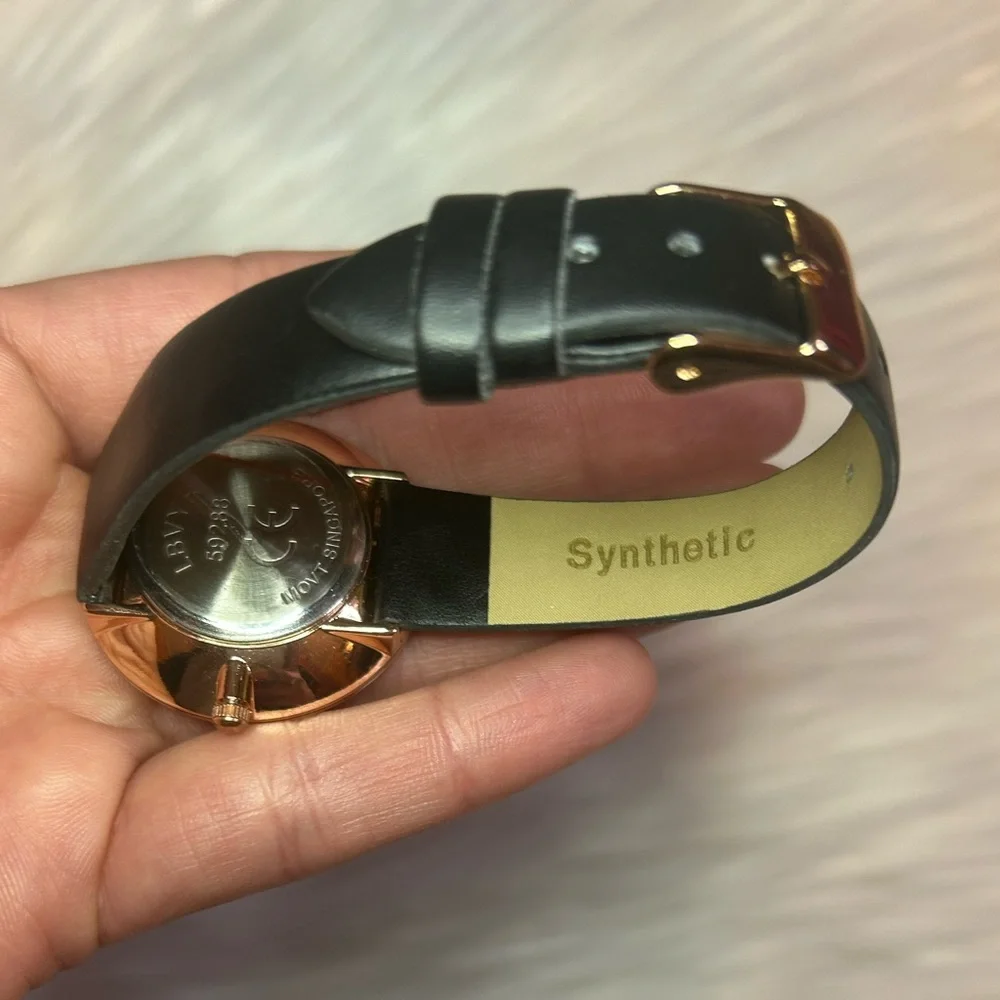 Black and Gold Wearable Watch